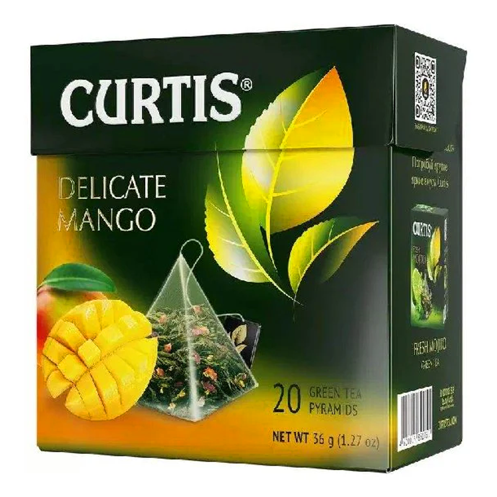 Green Tea Delicate Mango – 3D – 20 Tea Bags – 2.2 oz (62 gr)