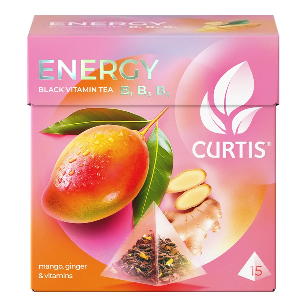 Black Tea Energy with Ginger and Mango – 3D – 15 Tea Bags