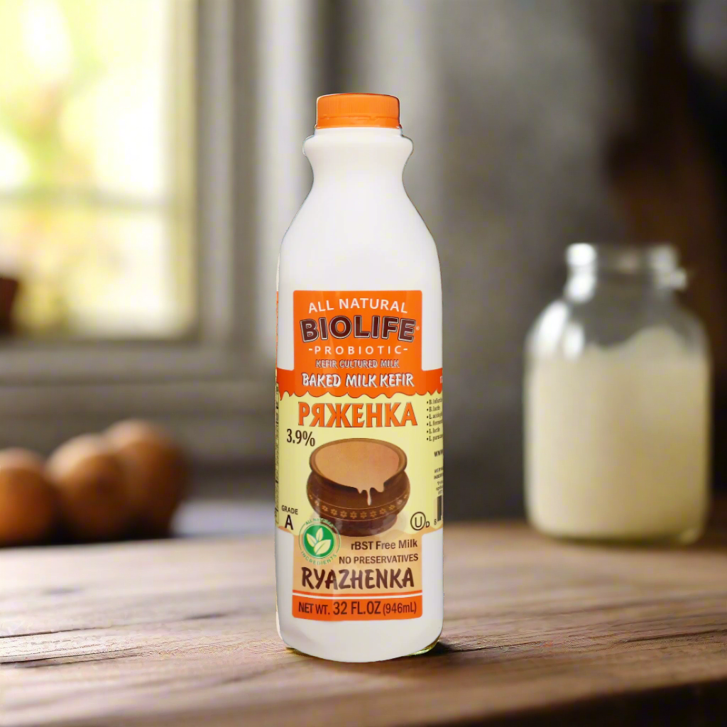 Кефирный пробиотик Ряженка Апельсин 3,9% – 30,67 жидких унций (907,0 мл)