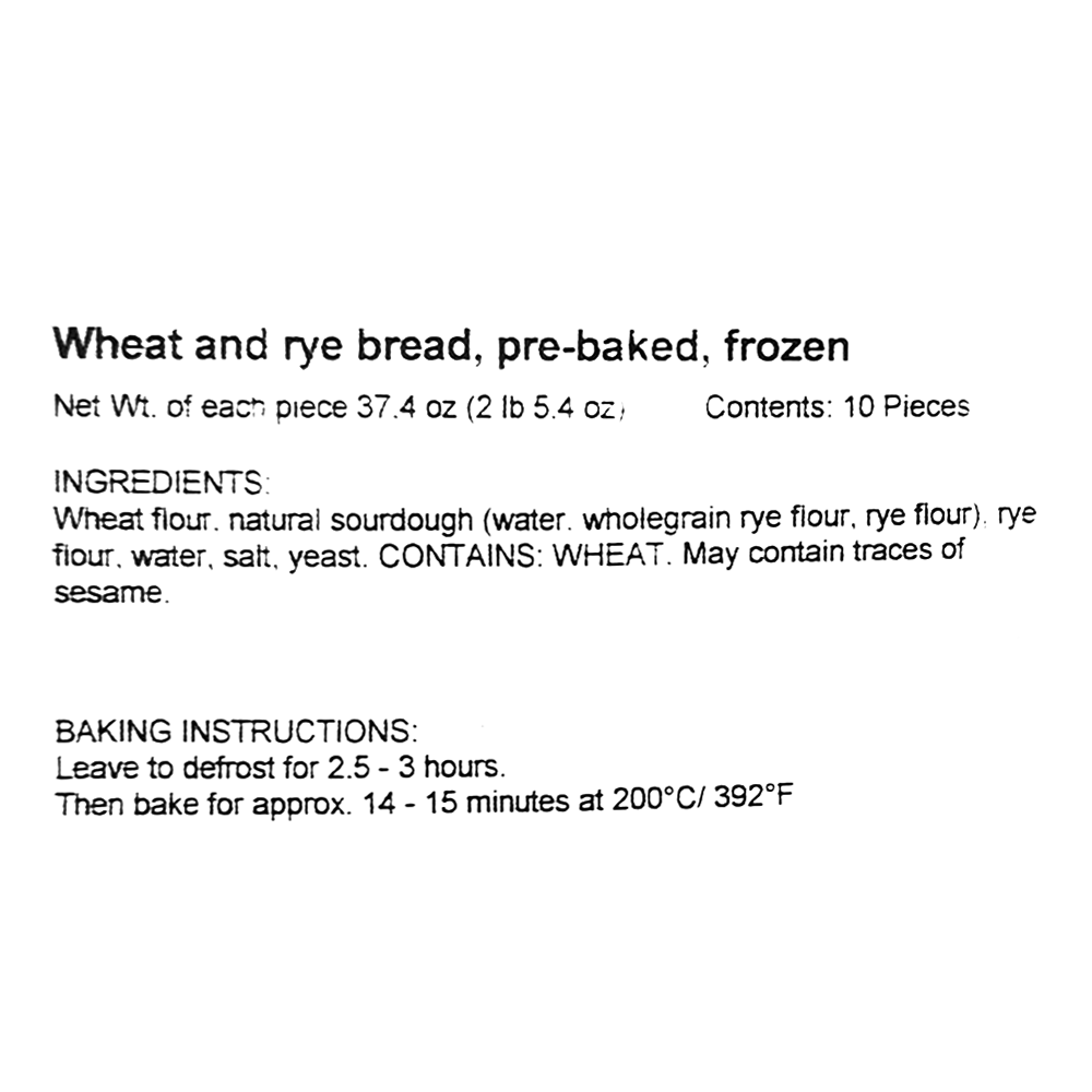 German Country Bread – 35.27 oz (1000gr)