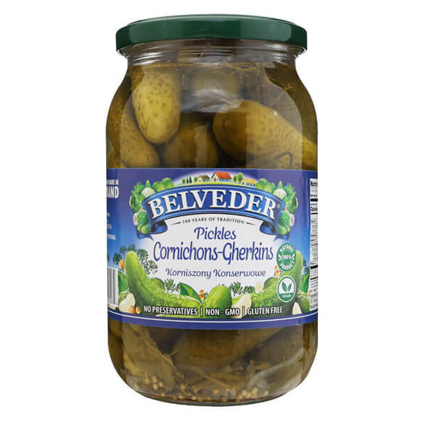 Marinated Cornichons Cherkins – 31.75 oz (900gr)