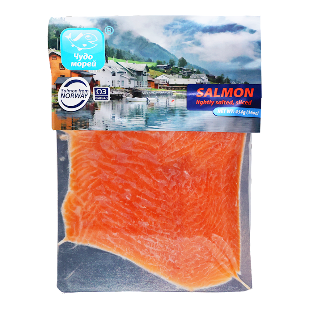 Sliced Salted Norway Salmon – 16 oz (454 gr)