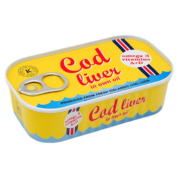 Печень трески, кошерная, в собственном соку – 4,27 унции (121 г)