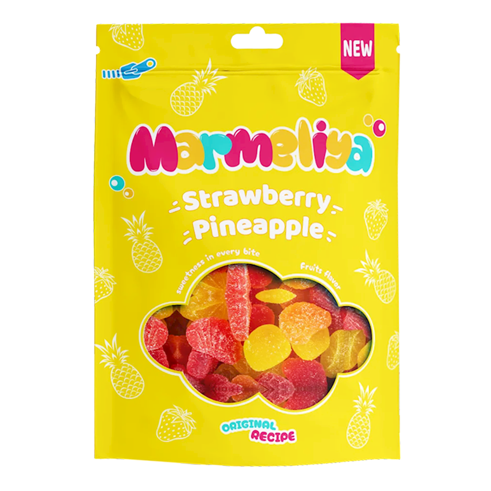 Candy Jelly Marmeliya Strawberry, and Pineapple – Pack – 6.3 oz (180 gr)