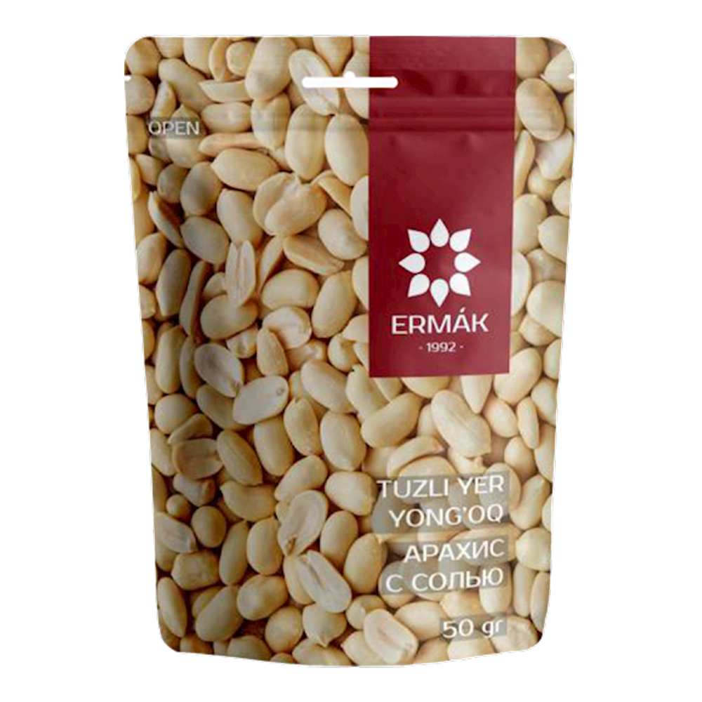 Жареный арахис с солью – упаковка – 50 г (1,76 унции)