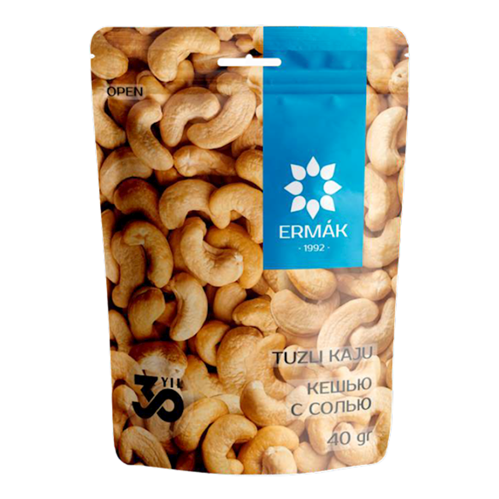 Жареные кешью с солью – упаковка – 40 г (1,41 унции)