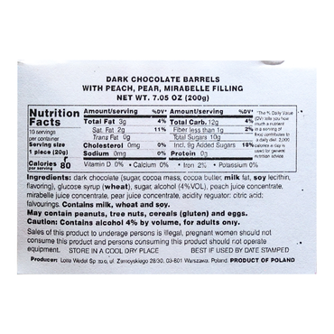 Candy Gift Box Liquor Barylki with Fruit Liquor – 7.05 oz (200gr)