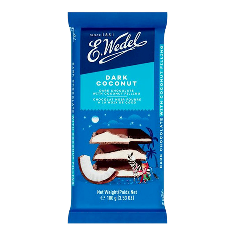 Chocolate Dark with Coconut – Bar – 3.53 oz (100 gr)