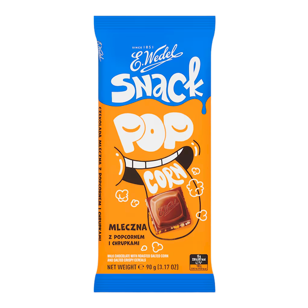 Chocolate Milk with Popcorn – Bar – 3.17 oz (90 gr)