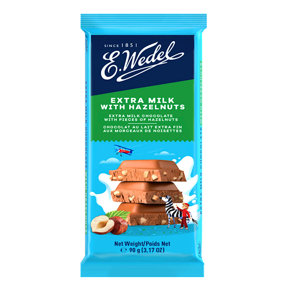 Chocolate Milk Extra with Hazelnuts – Bar – 2.82 oz (80 gr)