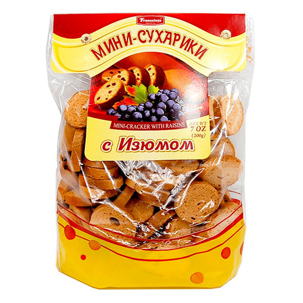 Сухари мини с изюмом – 7,05 унций (200 г)