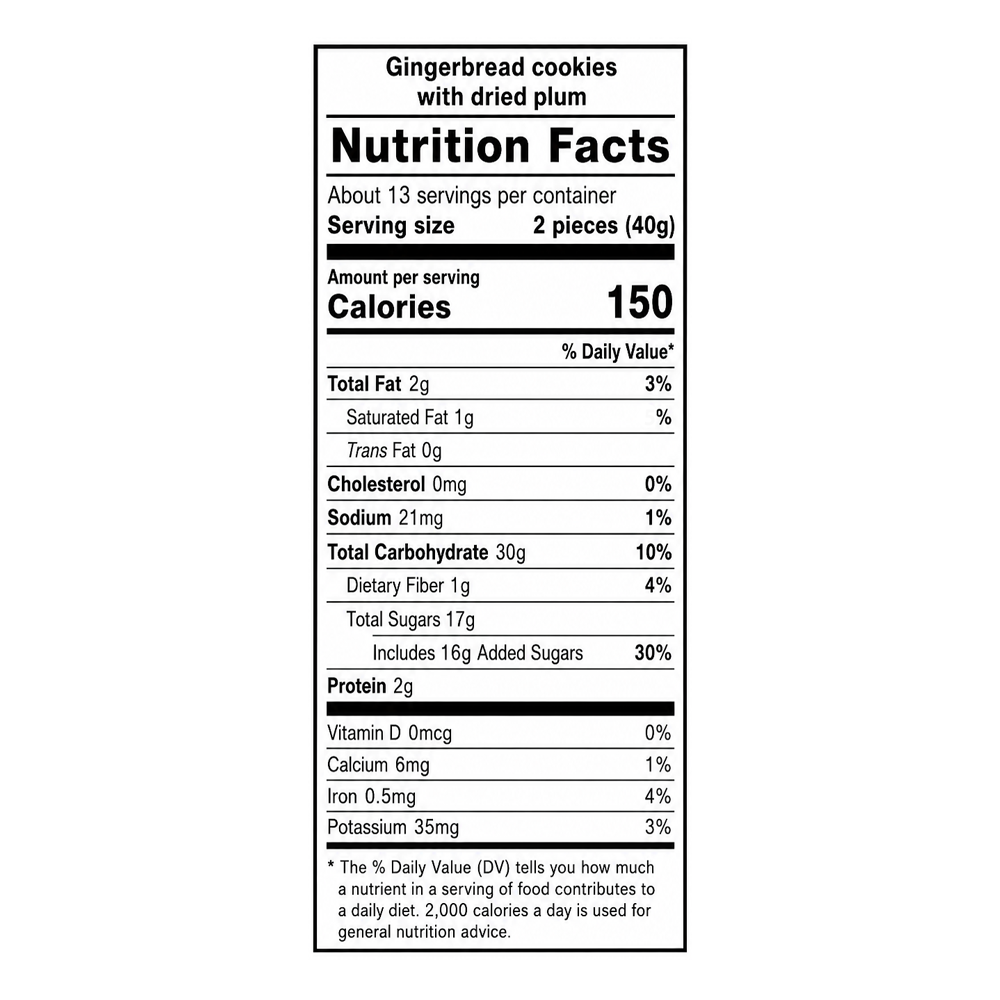 Gingerbread With Prune – 17.64 oz (500gr)