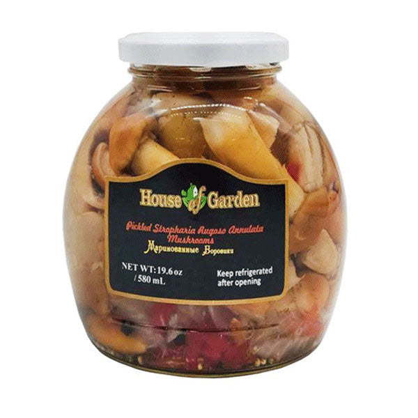 Маринованные белые грибы-боровики Строфария – 19,61 жидких унций (580,0 мл)