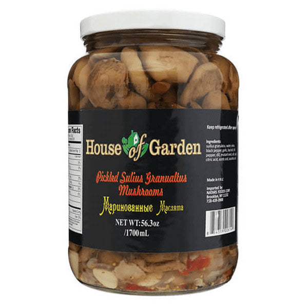 Маринованные грибы, маринованные в масле (Suillus Granulatus) – 57,48 жидких унций (1,7 л)