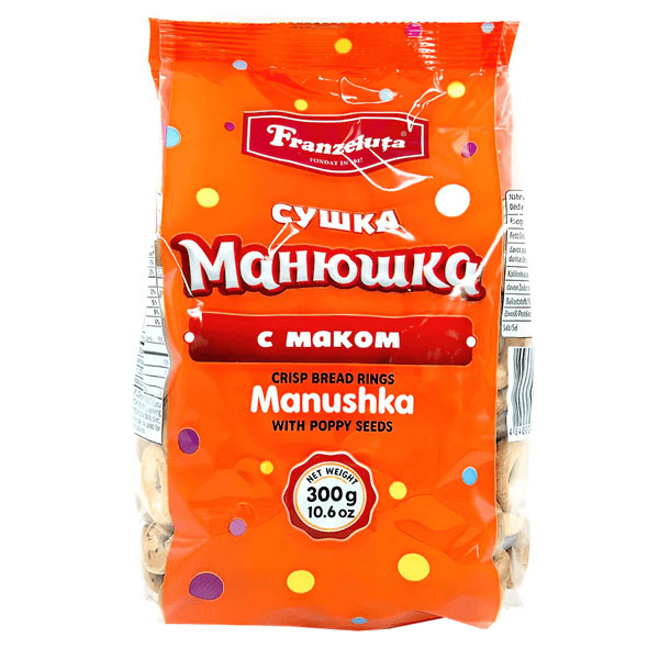 Сушка Манушка с маком – Маленькая – 10,58 унций (300гр)
