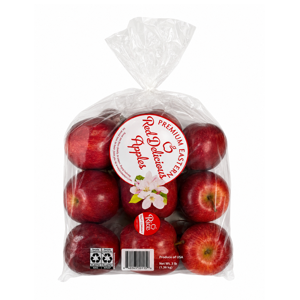 Red Delicious Apples – Bag – 3 lb (1.36 kg)