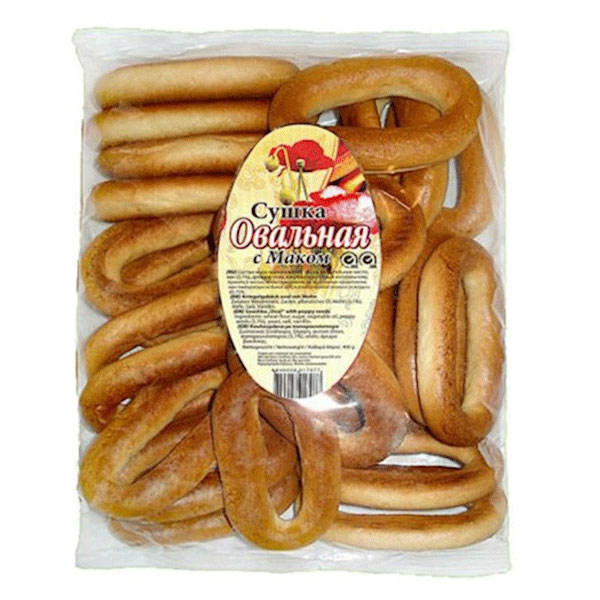 Сушка кошерная овальная с маком – 14,11 унций (400 г)