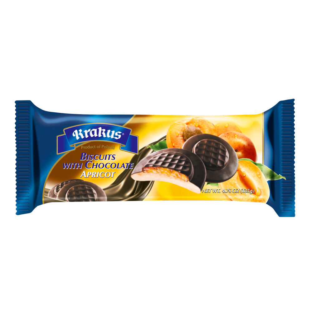 Biscuit Choco Glaze Cookies with Apricot – 4.76 oz (135gr)