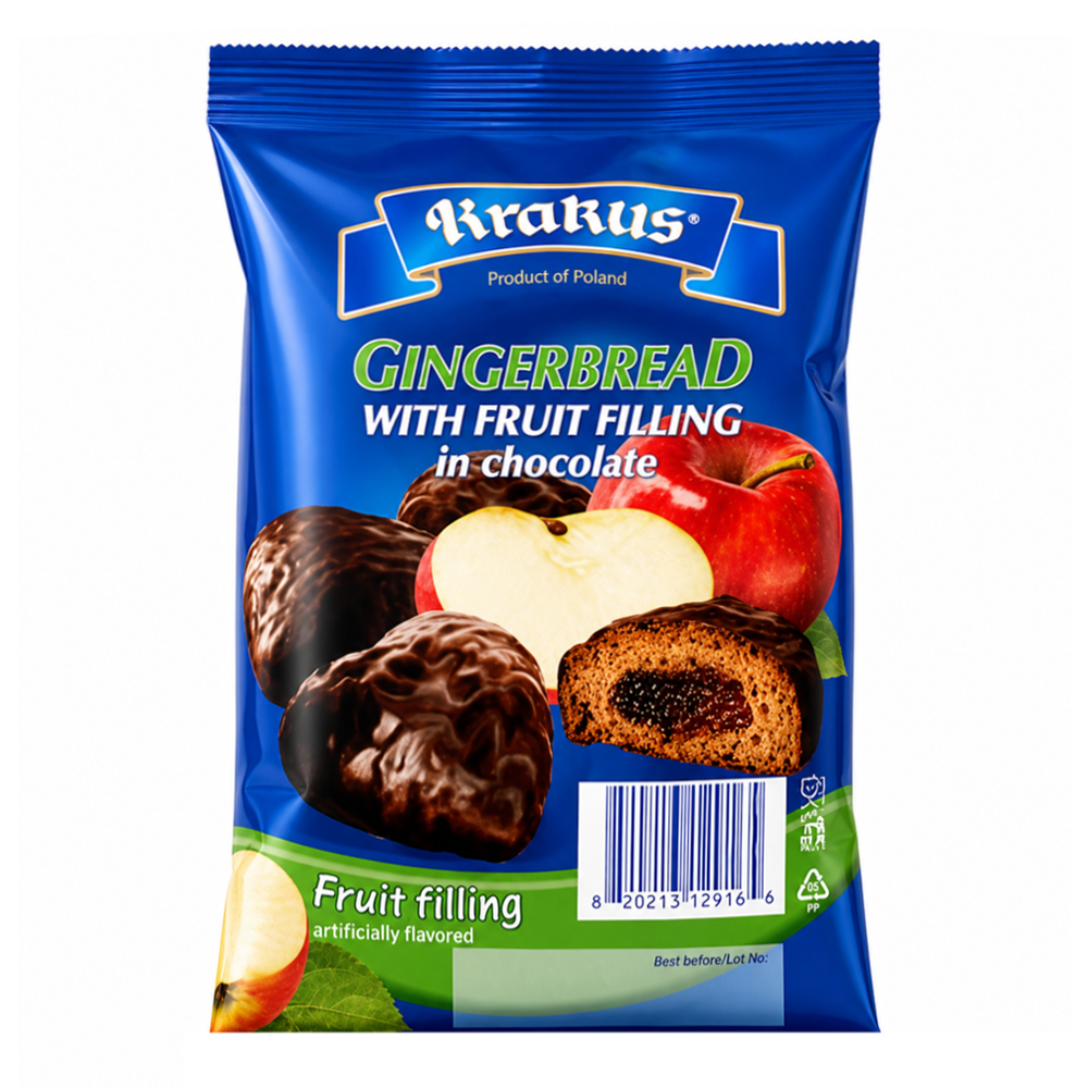 Gingerbread Choco Glaze Stars with Fruit – 7.05 oz (200gr)