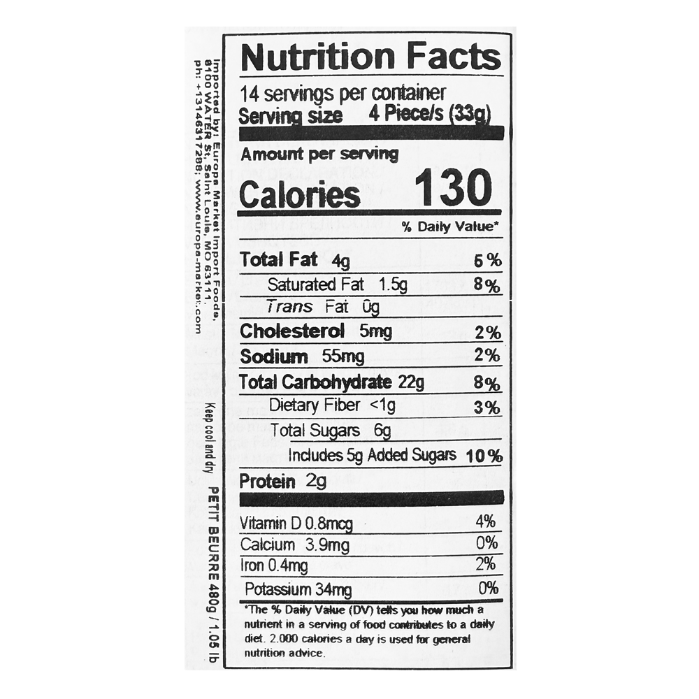 Cookies Petit Beurre – Box – 16.93 oz (480 gr)