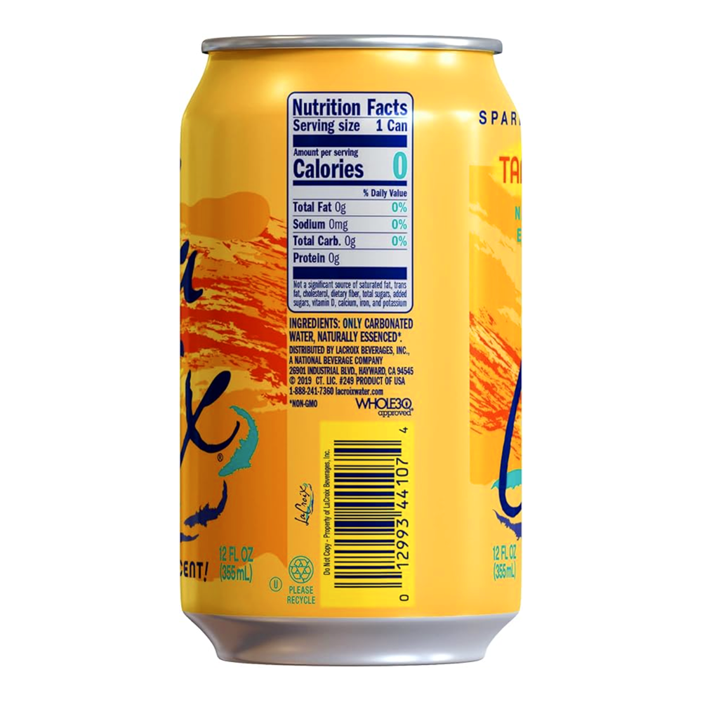 Water Sparkling Tangerine 12 pk – Can – 12oz (355ml)