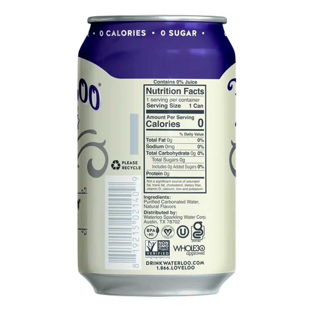 Water Sparkling Blackberry Lemonade 8 pk – Can – 12oz (355ml)