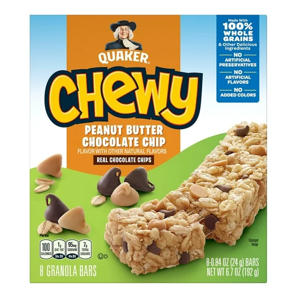 Chips Granola Bars Chewy Peanut Butter and Chocolate – 6.7oz (192gr)