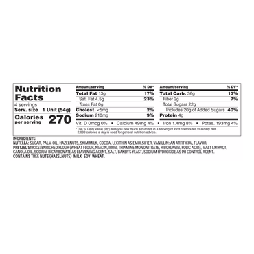 Крендельки Nutella & Go – 4 × 1,9 унции (4 × 53,9 г)