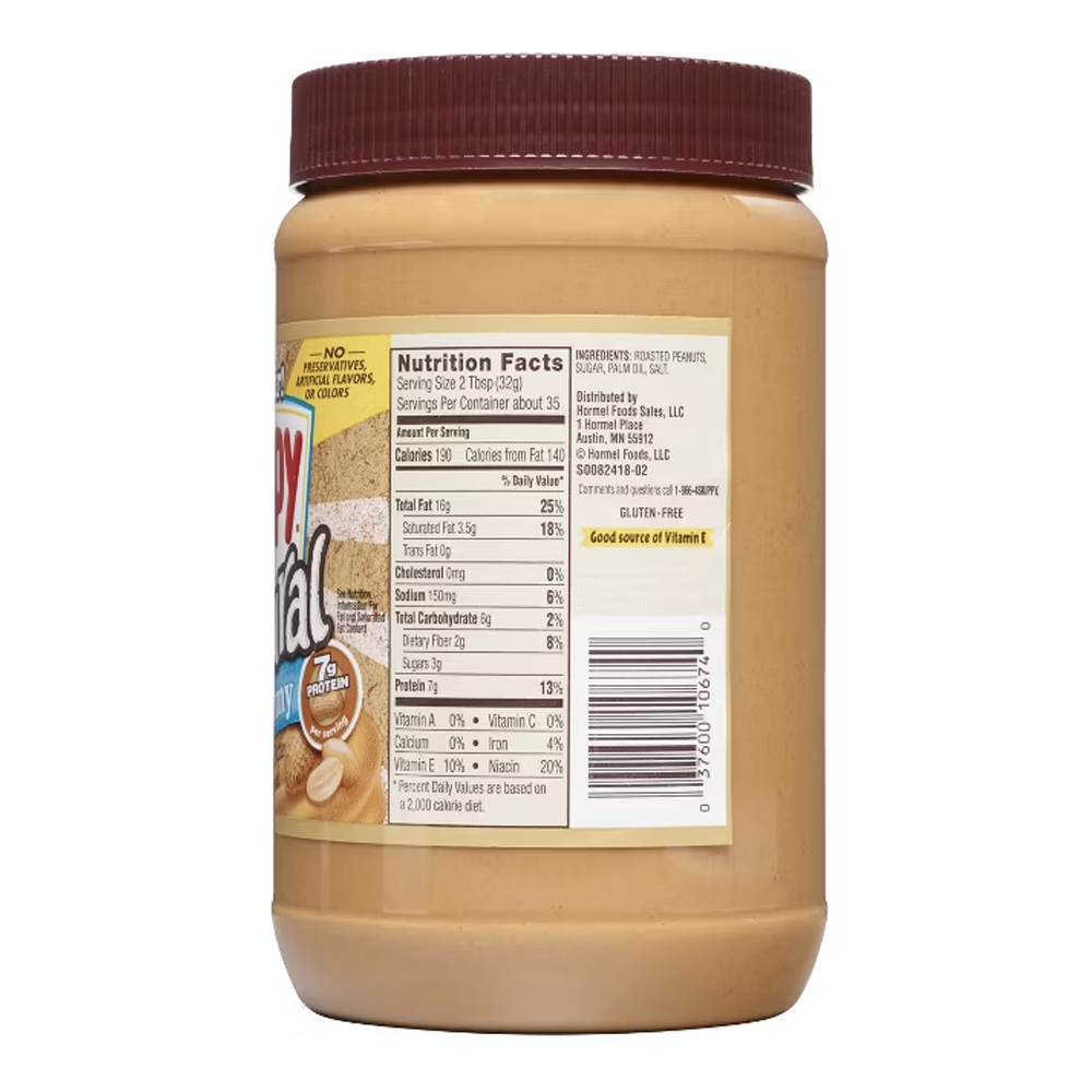 Butter Peanut Natural Creamy – 40oz (1134gr)