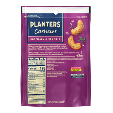 Dry Roasted Cashews with Rosemary – 5oz (142gr)