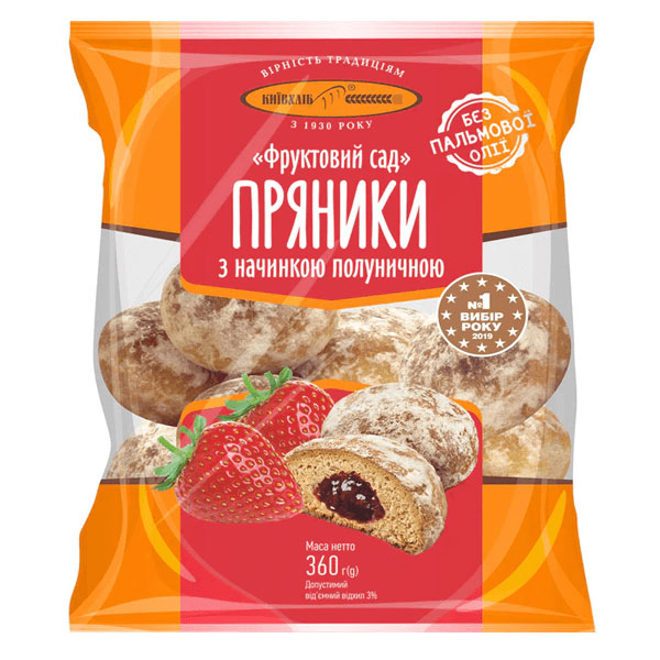 Имбирный пряник «Фруктовый сад с клубникой» – 10,58 унций (300 г)