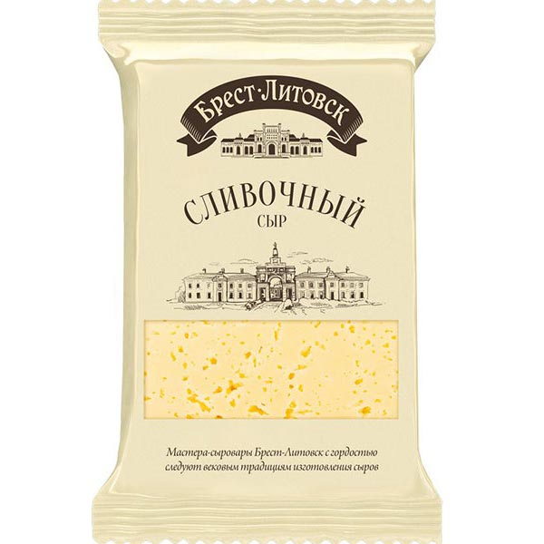 Фасовая упаковка Сыр сливочный 50% Сливочный — 7,05 унций (200 г)
