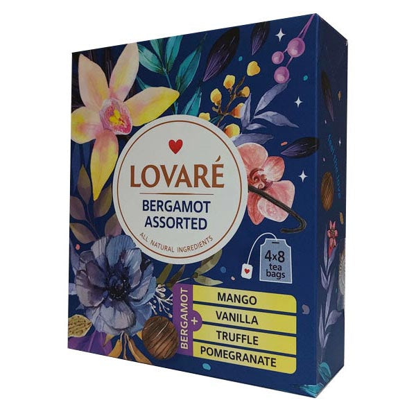 Tea Gift Pack Assortment Bergamot – 4x8 Tea Bags