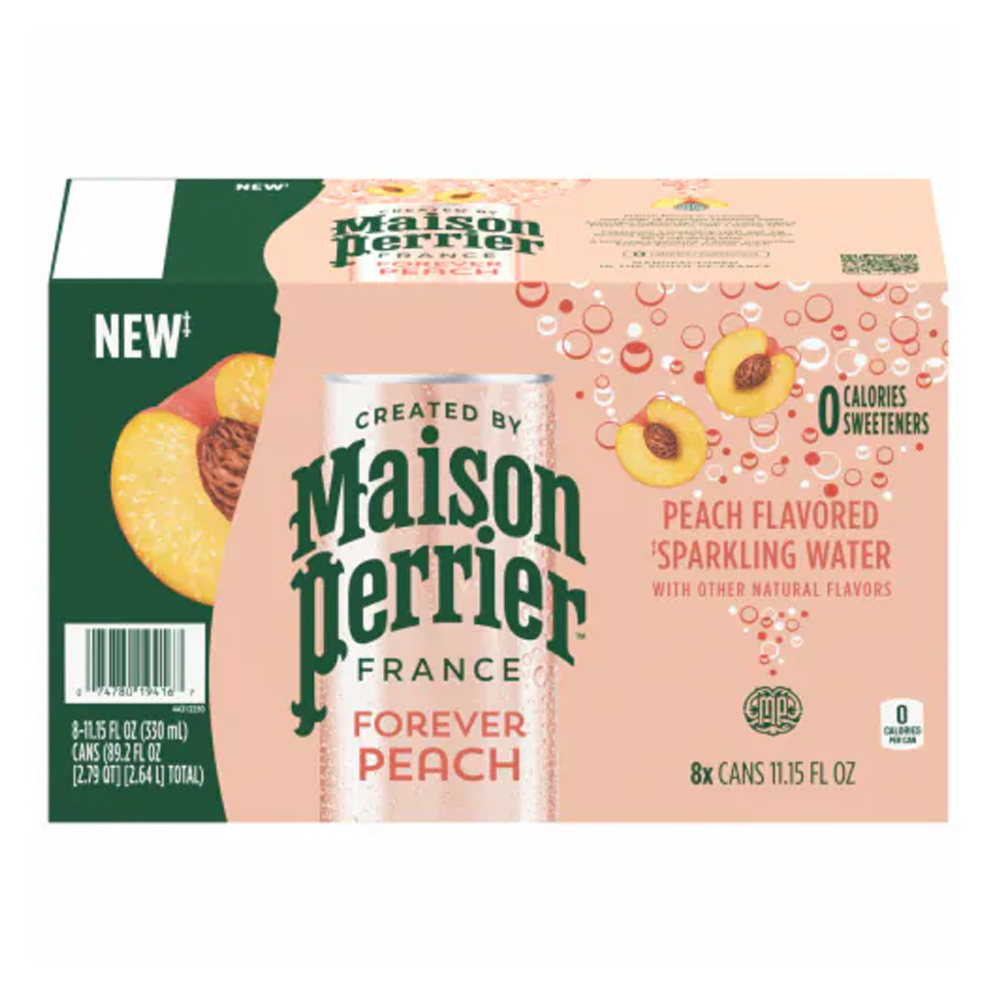 Water Sparkling Peach 8 pk – Can – 11.15oz (315ml)