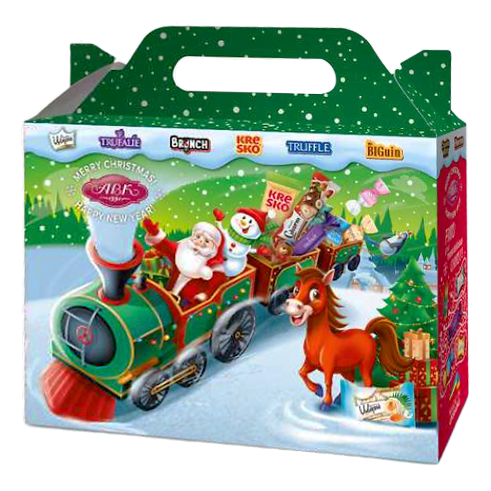 Новогодний подарок – Набор конфет «Рождественский поезд» – 750 г (26,46 унции)