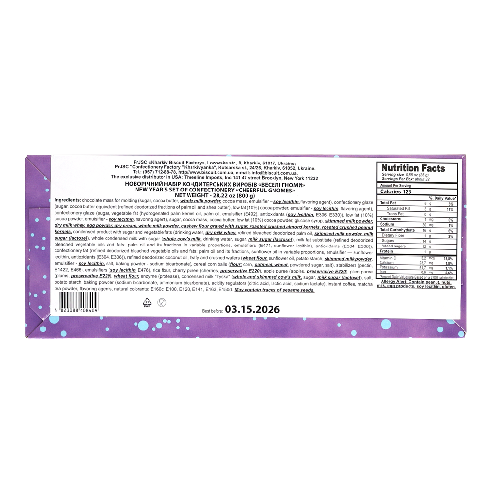 New Year Gift – Candy Set Cheerful Gnomes – 800 gr (28.22 oz)