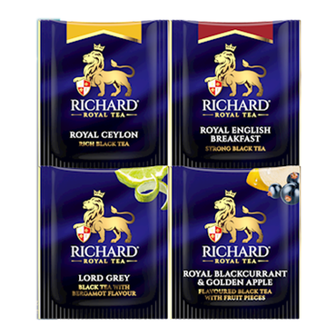 New Year Gift – Tea Black Postcards (4 Flavors) – 8 Tea Bag