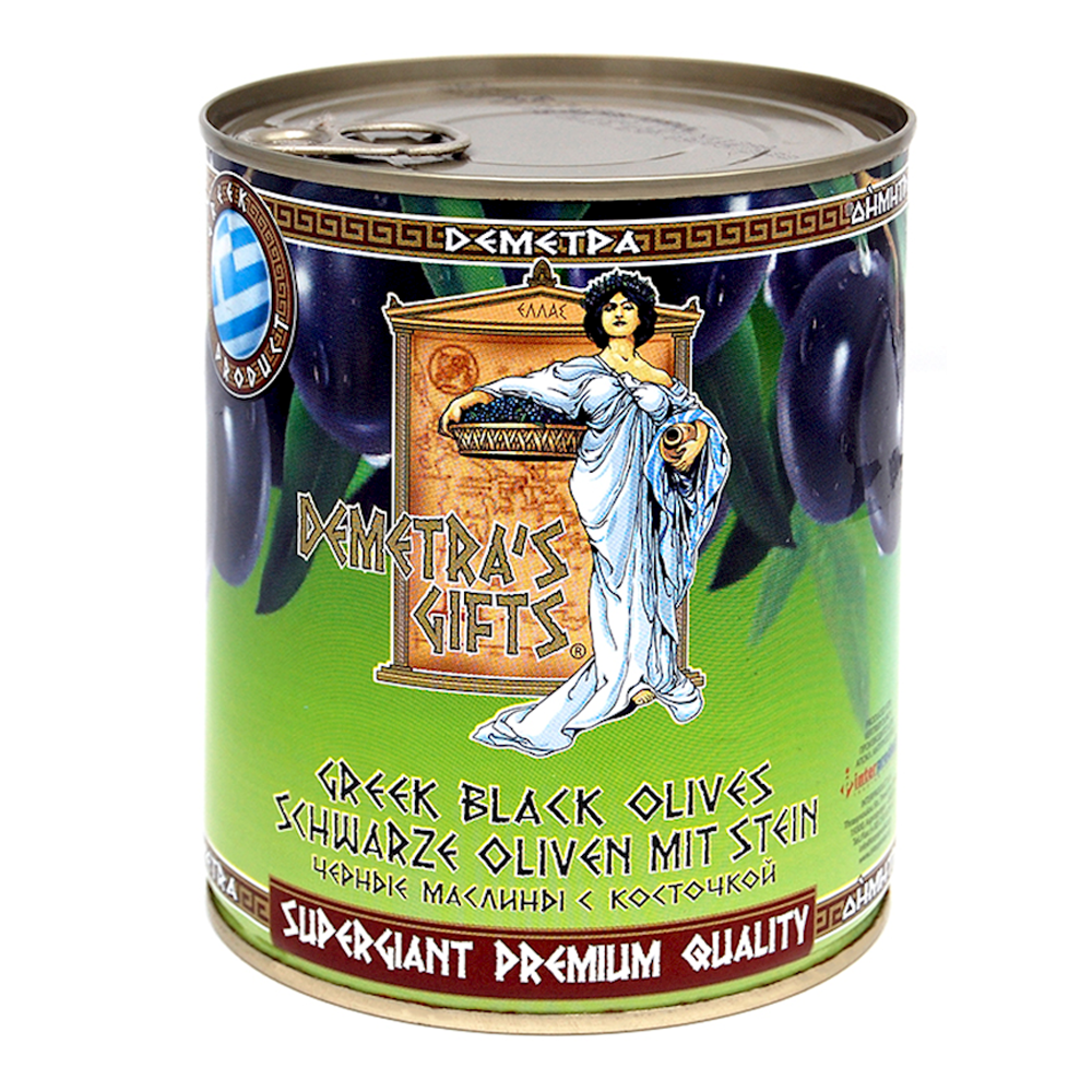 Маринованные черные оливки целиком – банка – 9,7 фунта (4,4 кг)