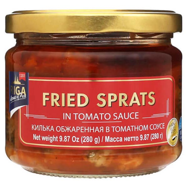 Копченый стеклянный килька-томат – 9,88 унций (280 г)