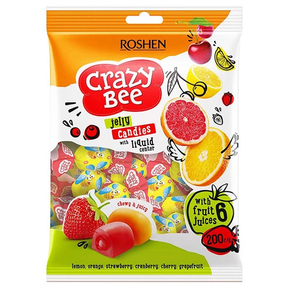 Упаковка конфет Jelly Crazy Bee – 7,05 унций (200 г)