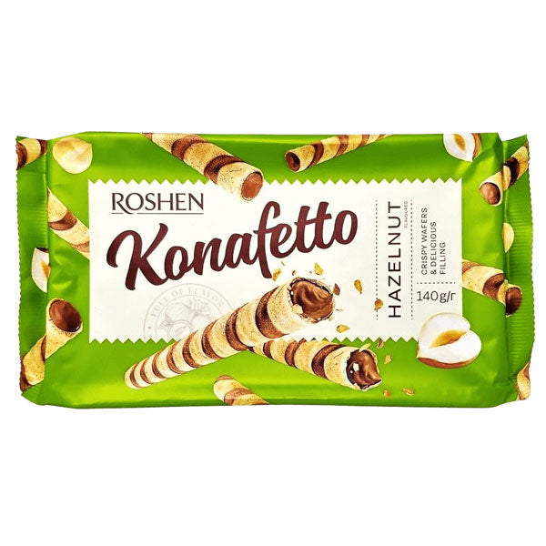 Wafers Roll Konafetto with Hazelnuts – 4.94 oz (140gr)