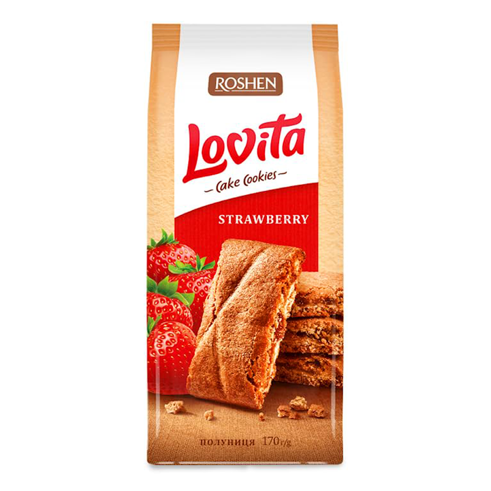 Печенье Lovita Cake с клубникой – 5,93 унции (168 г)
