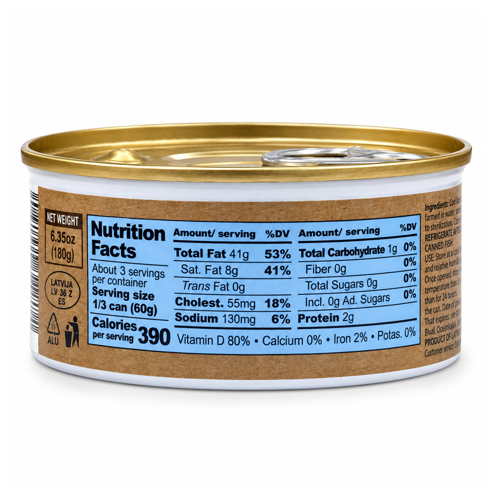 Cod Liver – In Its Own Juice – 6.35 oz (180 g)