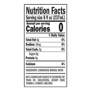 Газированная минеральная вода – 33,8 унции (1 л)