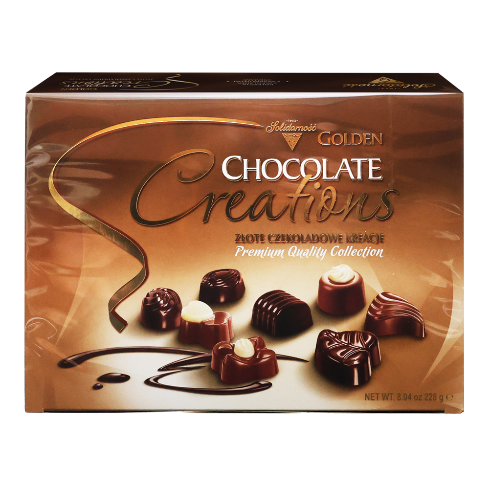 Candy Gift Box Golden Chocolate Creations – 8.04 oz (228gr)