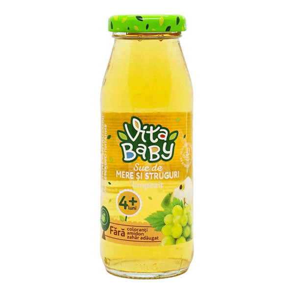 Детский сок, яблочно-виноградный, стакан – 5,92 жидких унции (175,0 мл)