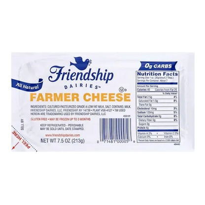 Farmer Cheese All Natural – 7.5 oz (212.6 g)