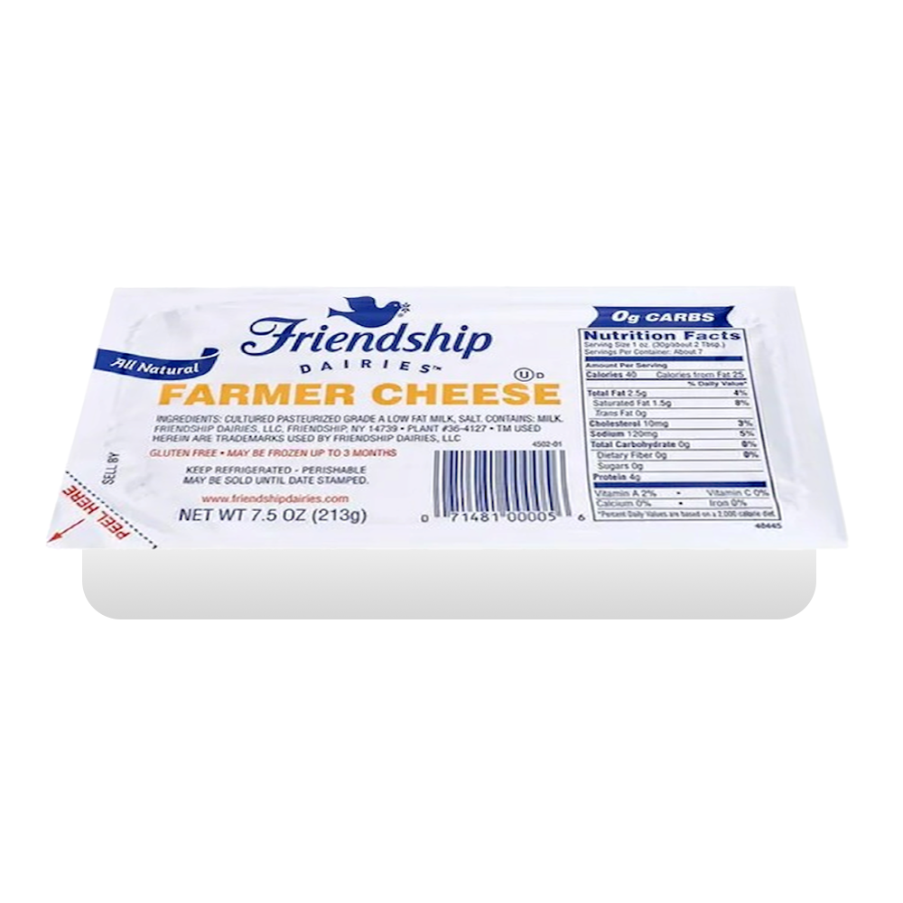 Farmer Cheese All Natural – 7.5 oz (212.6 g)