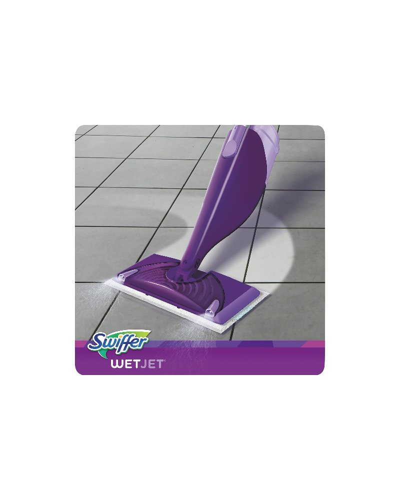 Swiffer - Mopping Kit Wet Jet (1 Mop, 5 Pads, 1 Cleaner, 4 Batteries) (2kits)