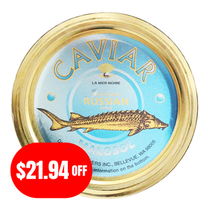 Black Caviar Siberian Sturgeon –  Glass – 3.53 oz (100gr)